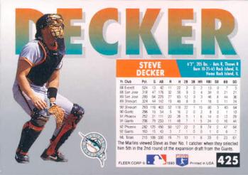 Steve Decker  baseball card collectible - Main Image 2