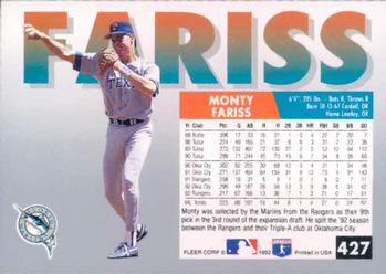 Monty Fariss  baseball card collectible - Main Image 2