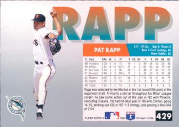Pat Rapp  baseball card collectible - Main Image 2
