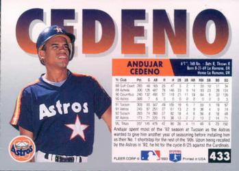 Andujar Cedeno  baseball card collectible - Main Image 2