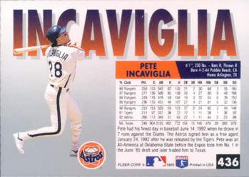 Pete Incaviglia  baseball card collectible - Main Image 2
