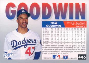 Tom Goodwin  baseball card collectible - Main Image 2