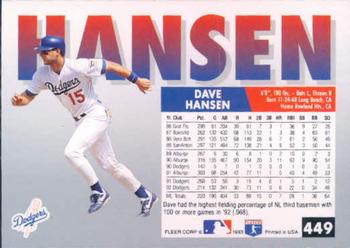 Dave Hansen  baseball card collectible - Main Image 2