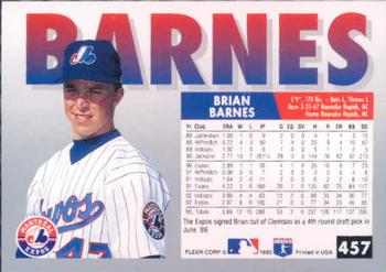 Brian Barnes  baseball card collectible - Main Image 2
