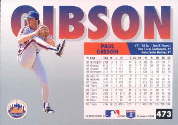 Paul Gibson  baseball card collectible - Main Image 2