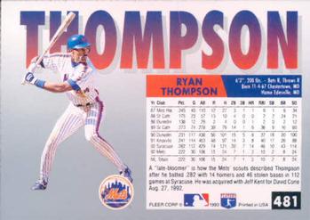 Ryan Thompson  baseball card collectible - Main Image 2