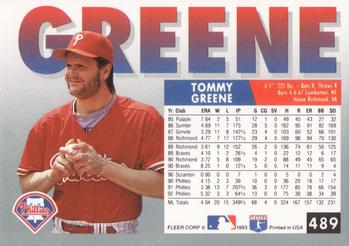 Tommy Greene  baseball card collectible - Main Image 2