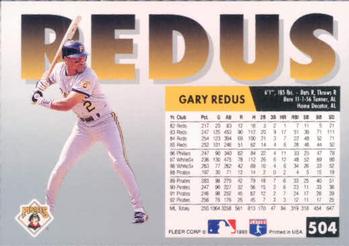 Gary Redus  baseball card collectible - Main Image 2
