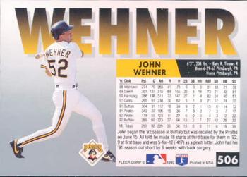 John Wehner  baseball card collectible - Main Image 2