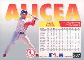 Luis Alicea  baseball card collectible - Main Image 2