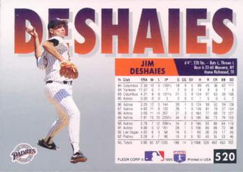Jim Deshaies  baseball card collectible - Main Image 2