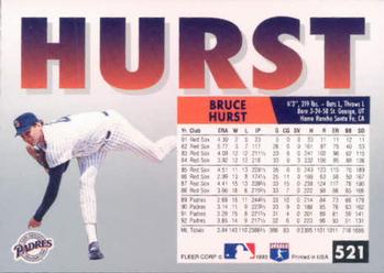 Bruce Hurst  baseball card collectible - Main Image 2