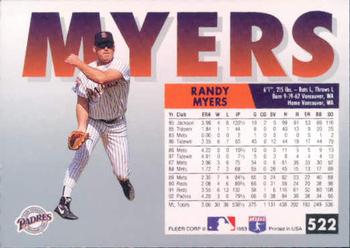 Randy Myers  baseball card collectible - Main Image 2