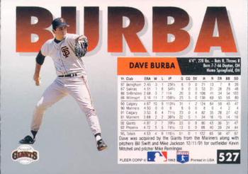 Dave Burba  baseball card collectible - Main Image 2