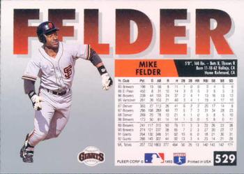 Mike Felder  baseball card collectible - Main Image 2
