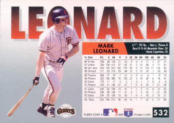 Mark Leonard  baseball card collectible - Main Image 2