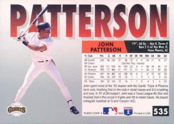 John Patterson  baseball card collectible - Main Image 2