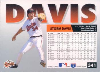 Storm Davis  baseball card collectible - Main Image 2
