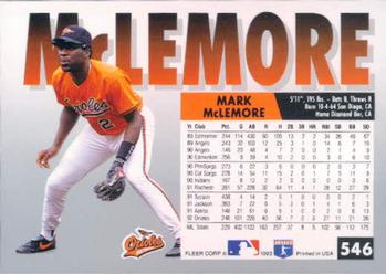 Mark McLemore  baseball card collectible - Main Image 2