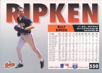 Billy Ripken  baseball card collectible - Main Image 2
