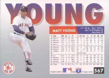 Matt Young  baseball card collectible - Main Image 2