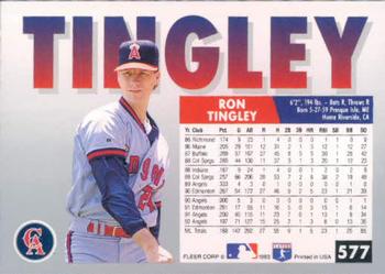 Ron Tingley  baseball card collectible - Main Image 2