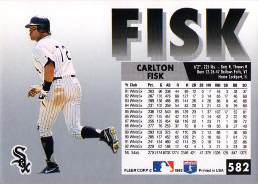 Carlton Fisk  baseball card collectible - Main Image 2