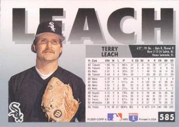 Terry Leach  baseball card collectible - Main Image 2