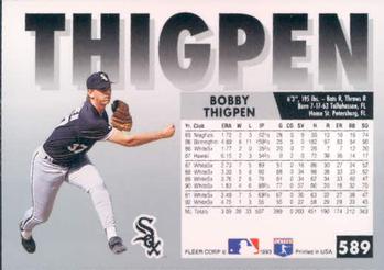 Bobby Thigpen  baseball card collectible - Main Image 2