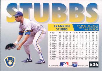 Franklin Stubbs  baseball card collectible - Main Image 2