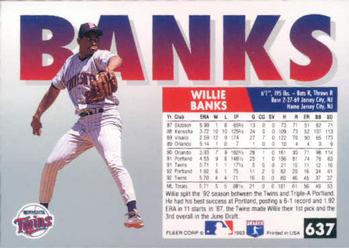 Willie Banks  baseball card collectible - Main Image 2