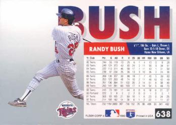 Randy Bush  baseball card collectible - Main Image 2