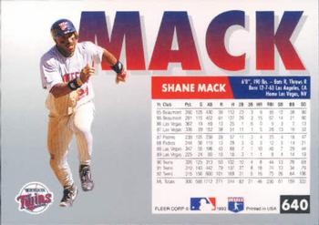 Shane Mack  baseball card collectible - Main Image 2