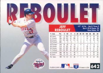 Jeff Reboulet  baseball card collectible - Main Image 2