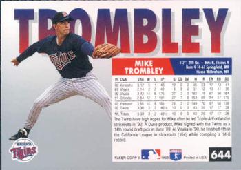 Mike Trombley  baseball card collectible - Main Image 2