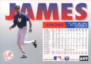 Dion James  baseball card collectible - Main Image 2