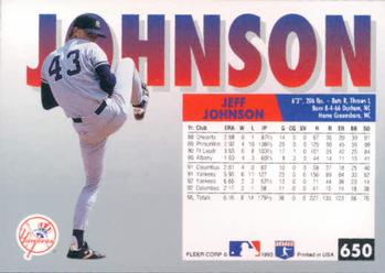 Jeff Johnson  baseball card collectible - Main Image 2