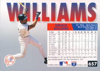 Gerald Williams  baseball card collectible - Main Image 2