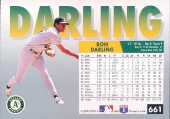 Ron Darling  baseball card collectible - Main Image 2