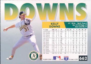 Kelly Downs  baseball card collectible - Main Image 2