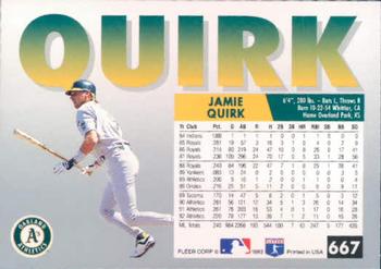 Jamie Quirk  baseball card collectible - Main Image 2