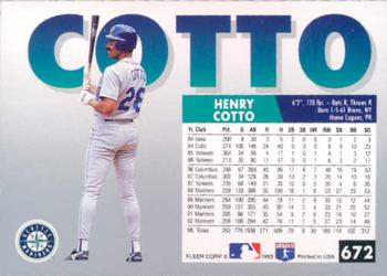 Henry Cotto  baseball card collectible - Main Image 2