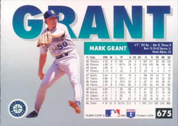 Mark Grant  baseball card collectible - Main Image 2