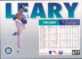 Tim Leary  baseball card collectible - Main Image 2