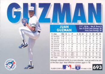 Juan Guzman  baseball card collectible - Main Image 2