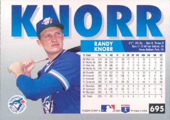 Randy Knorr  baseball card collectible - Main Image 2