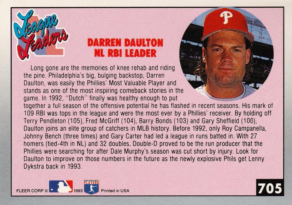 Darren Daulton  baseball card collectible - Main Image 2