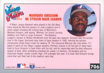 Marquis Grissom  baseball card collectible - Main Image 2