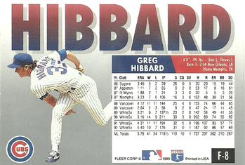 Greg Hibbard  baseball card collectible - Main Image 2