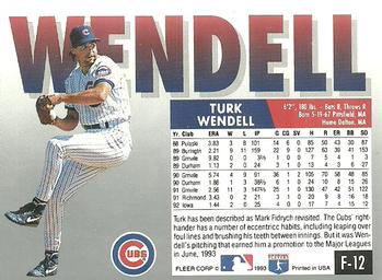 Turk Wendell  baseball card collectible - Main Image 2